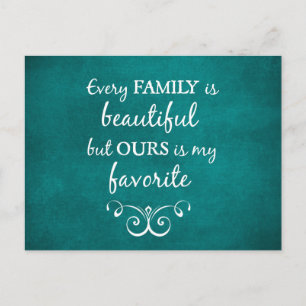 Inspirational Family Quote Postcard