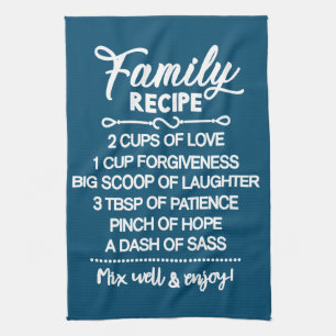 Inspirational Family Recipe Tea Towel