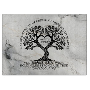 Inspirational Family Tree of Life Glass Cutting Board