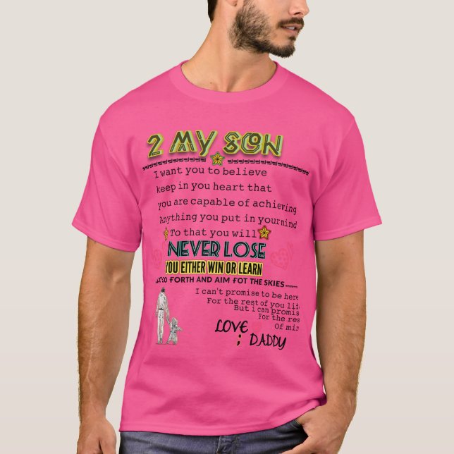 "Inspirational Father's Love T-Shirt - Gift for So (Front)