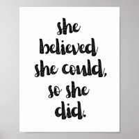 Inspirational Feminist Girl Power Quote  