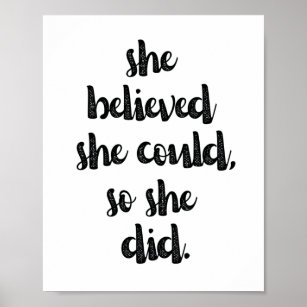 Inspirational Feminist Girl Power Quote   Poster