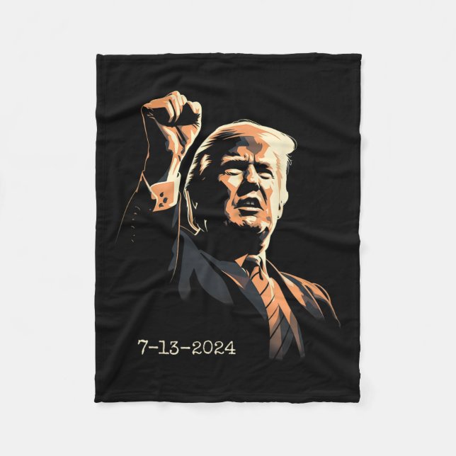 Inspirational Fist Pump July 13 2024  Fleece Blanket (Front)