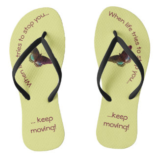 Inspirational Flip Flops - Keep Moving