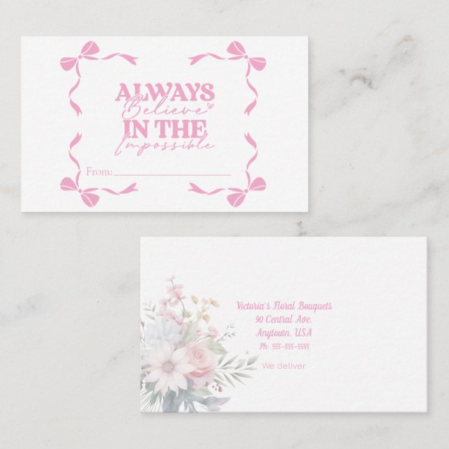 Inspirational Florist Gift Card (Front/Back)