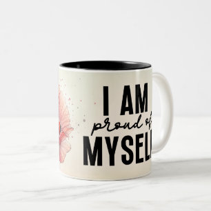 Inspirational Flower Wrap Two-Tone Coffee Mug