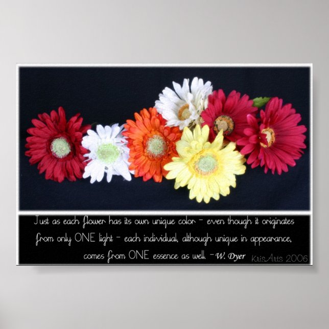 Inspirational flowers poster (Front)
