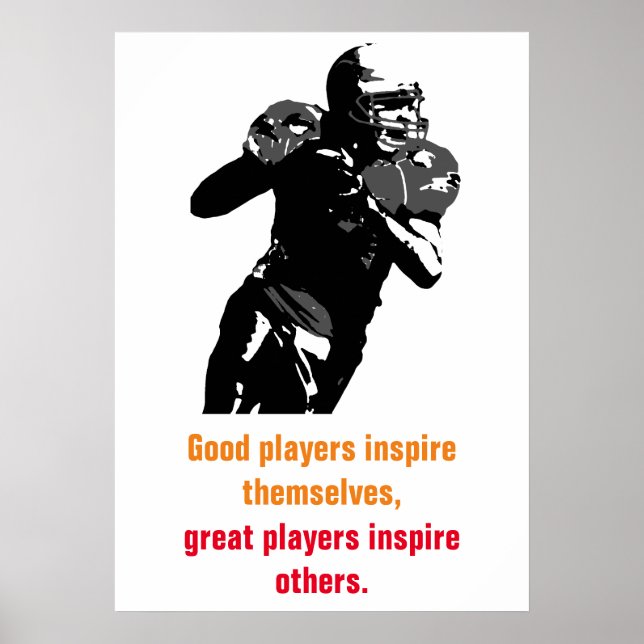 Inspirational Football Unique Artwork Poster (Front)