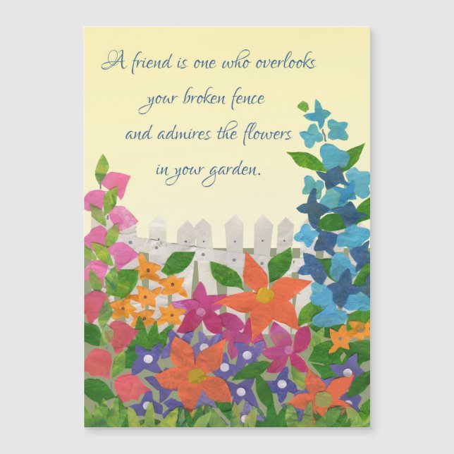 Inspirational Friendship Garden Quote (Front)