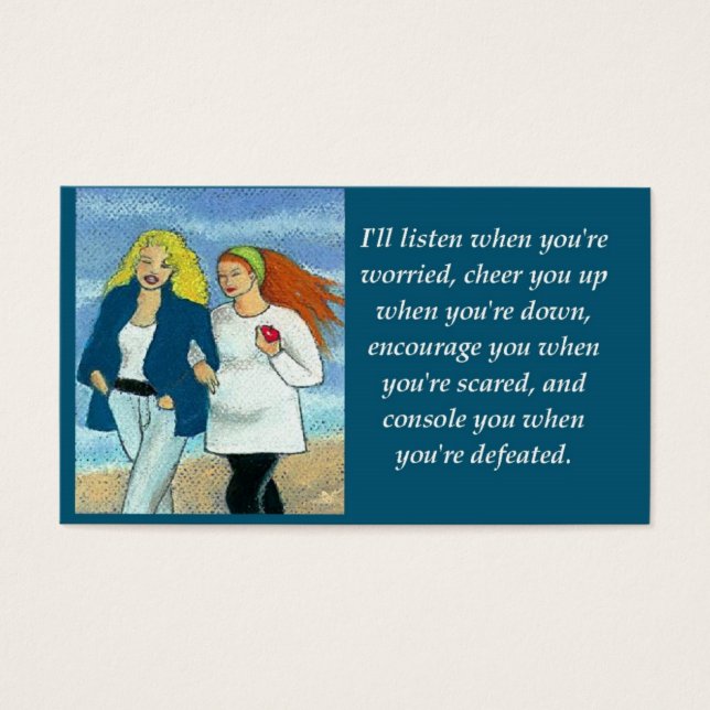 Inspirational Friendship / Love Wallet Size Card (Front)