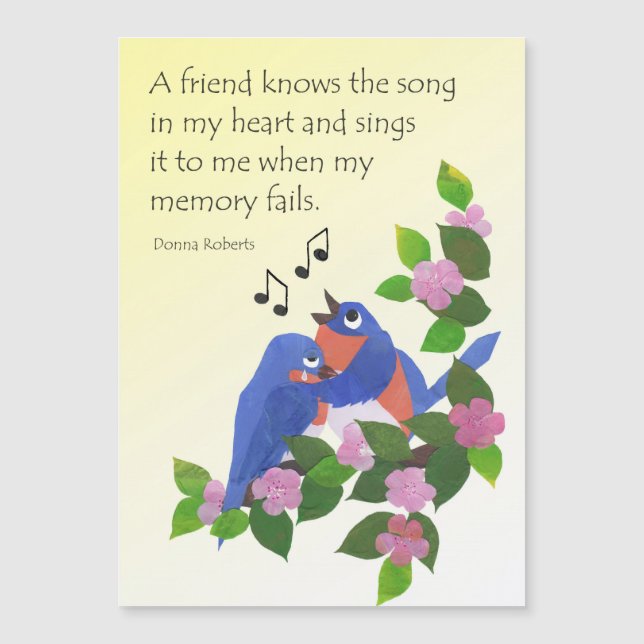 Inspirational Friendship Quote with Birds (Front)