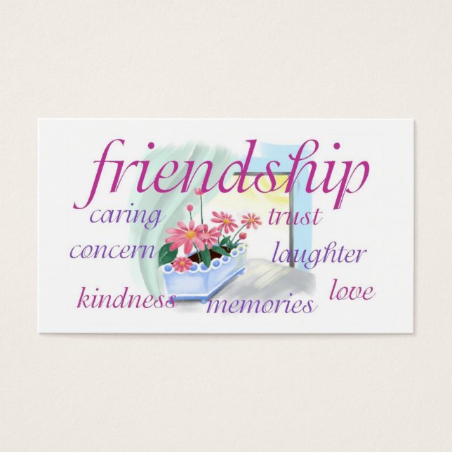 Inspirational Friendship Wallet Size Card (Front)
