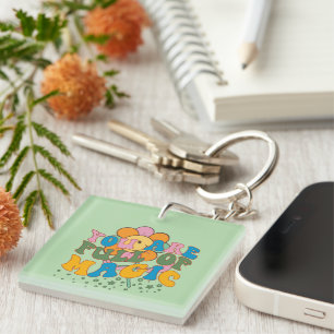 Inspirational Full of Magic Wordart Keychain