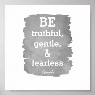 inspirational Gandhi quote poster be fearless