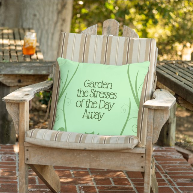 Inspirational Garden the Stresses of the Day Away  Cushion (Chair)
