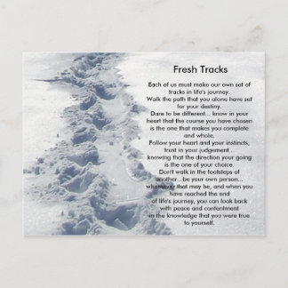 Inspirational Gifts Fresh Tracks Postcard
