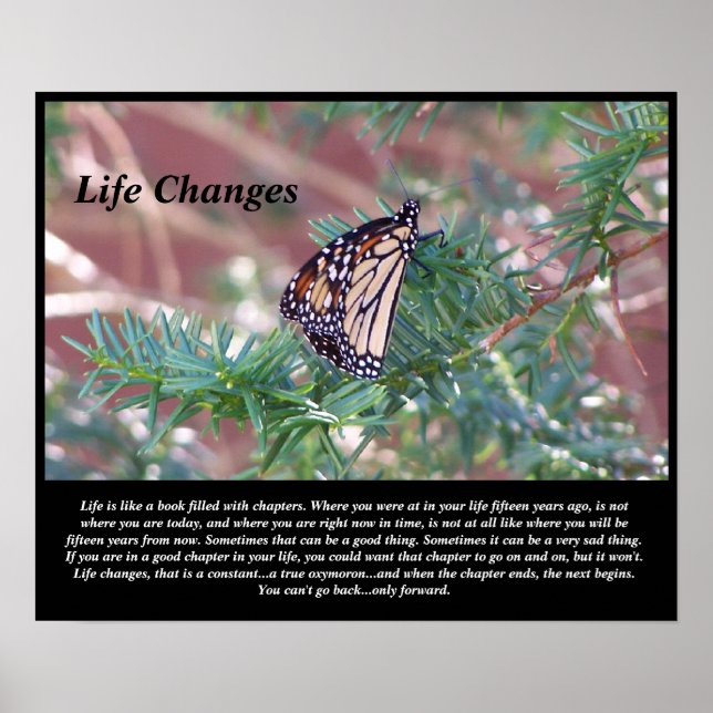 Inspirational Gifts Life Changes Poster (Front)