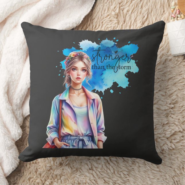 Inspirational Girl Graphic  Cushion (Blanket)