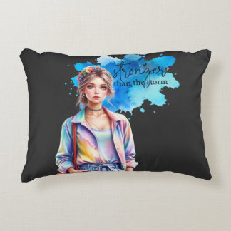 Inspirational Girl Graphic  Decorative Cushion