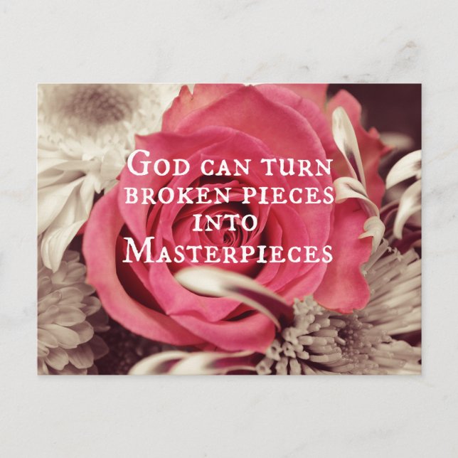 Inspirational God Quote Masterpiece Postcard (Front)