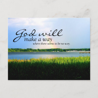 Inspirational: God Will Make A Way... Postcard