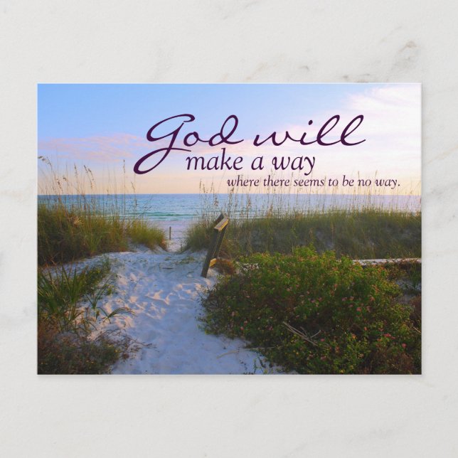 Inspirational: God Will Make A Way... Postcard (Front)