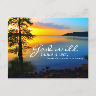 Inspirational: God Will Make A Way... Postcard