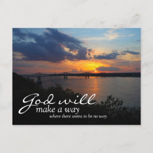 Inspirational: God Will Make A Way... Postcard