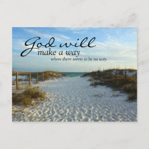 Inspirational: God Will Make A Way... Postcard