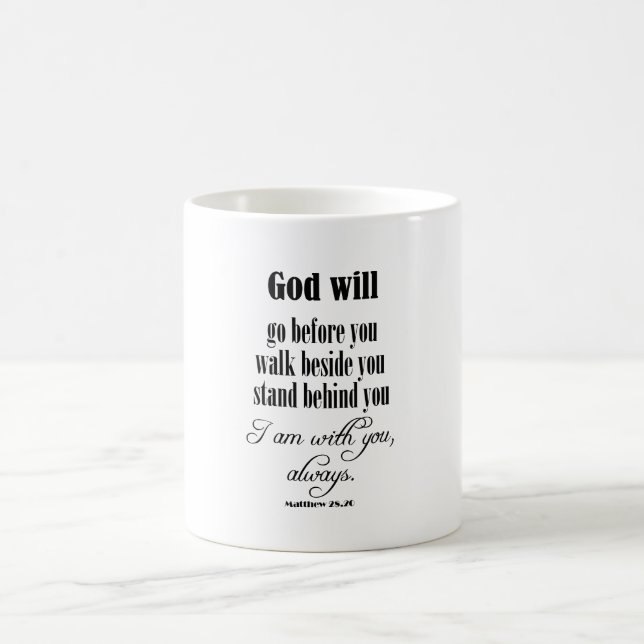 Inspirational God Will Quote with Bible Verse Coffee Mug (Center)