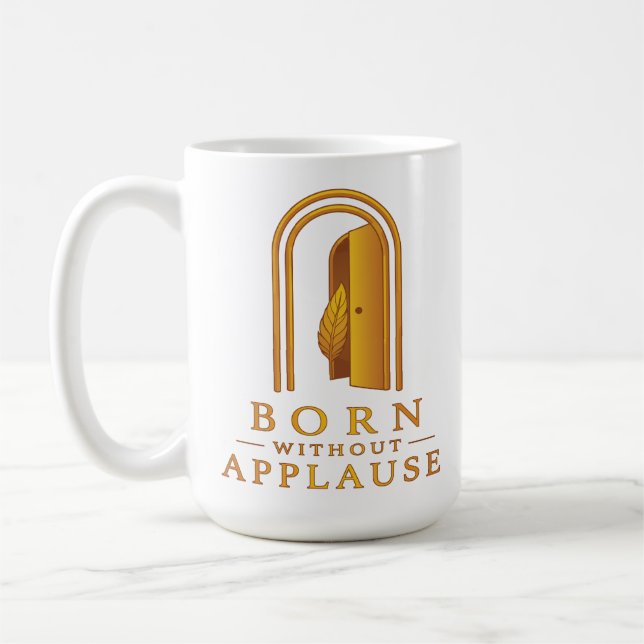Inspirational Gold Door & Feather Coffee Mug (Left)