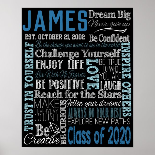 Inspirational Graduation Gifts, Class of 2020 Poster (Front)