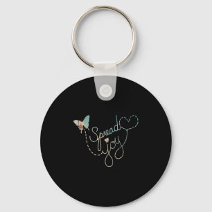 Inspirational Graphic Positivity &amp; Kindness Qu Key Ring