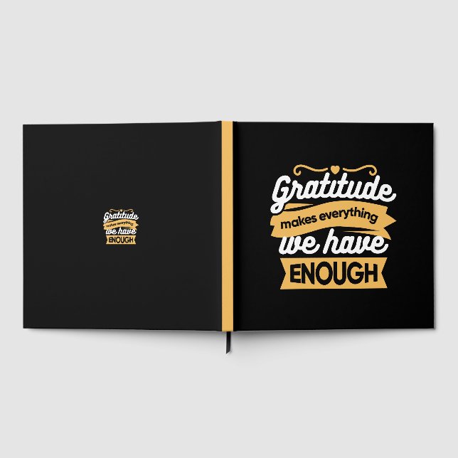 Inspirational Gratitude Typography Quotes Guest Book (Full)