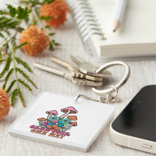 Inspirational Grow Own Way Wordart Key Ring