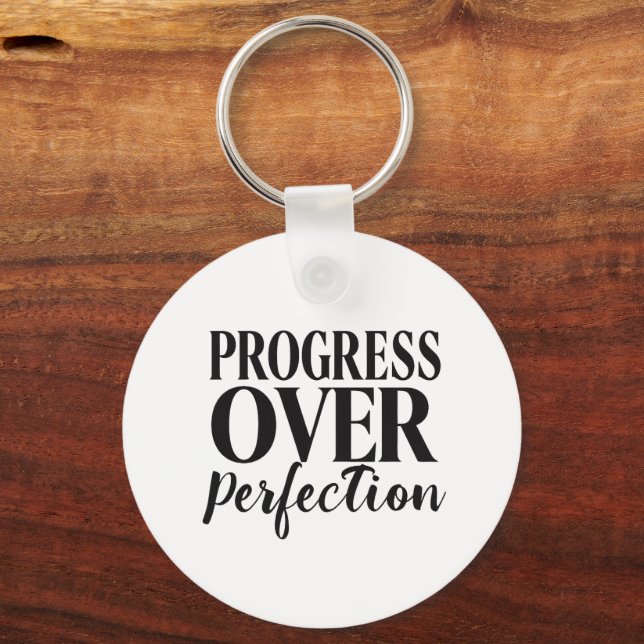 Inspirational Growth Mindset Typography Key Ring (Front)