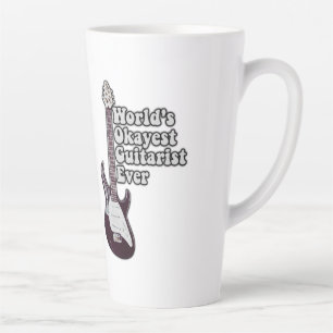 inspirational guitar quote for guitar players latte mug