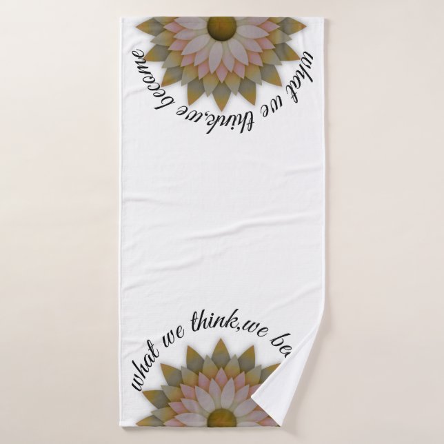 Inspirational Gym Yoga Lotus Bath Towel (Bath Towel)