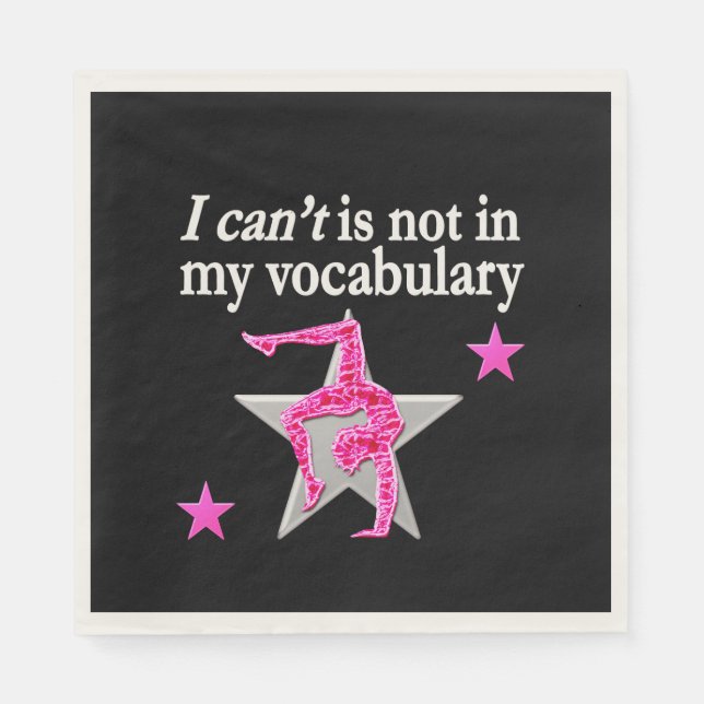 INSPIRATIONAL GYMNASTICS DESIGN NAPKIN (Front)