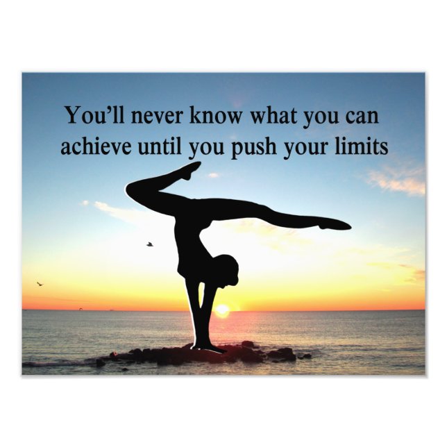 INSPIRATIONAL GYMNASTICS QUOTE DESIGN PHOTO PRINT (Front)