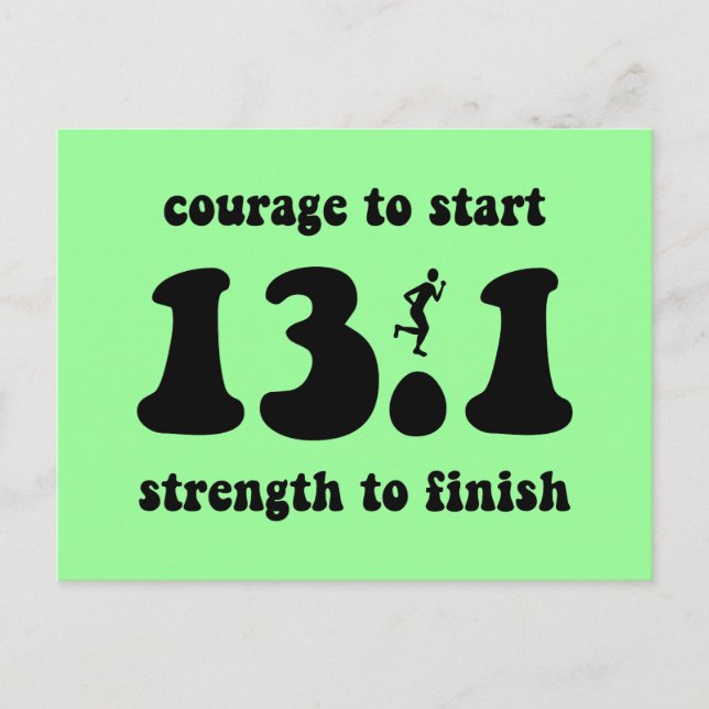 Inspirational half marathon postcard (Front)