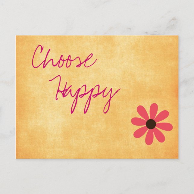 Inspirational Happy Message Postcard (Front)