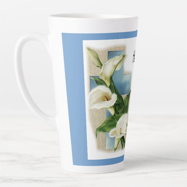 Inspirational He Made Me Worthy Latte Mug (Left)