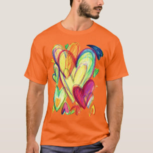 Inspirational Healing Hearts Art Tye Dye Shirt