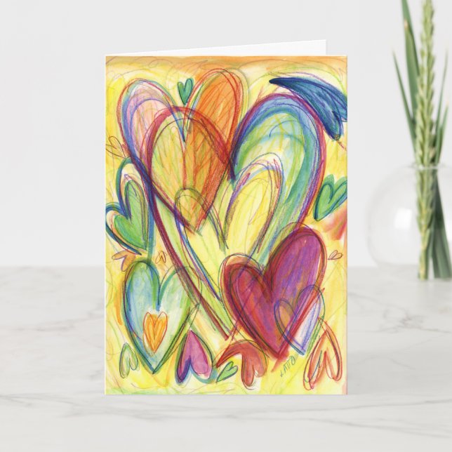 Inspirational Healing Hearts Card (Front)