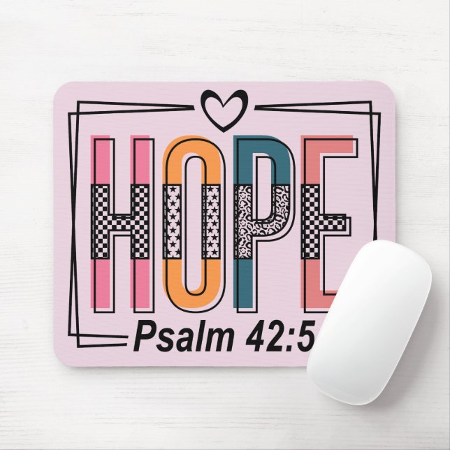 Inspirational Hope Bible Verse Mouse Pad (With Mouse)