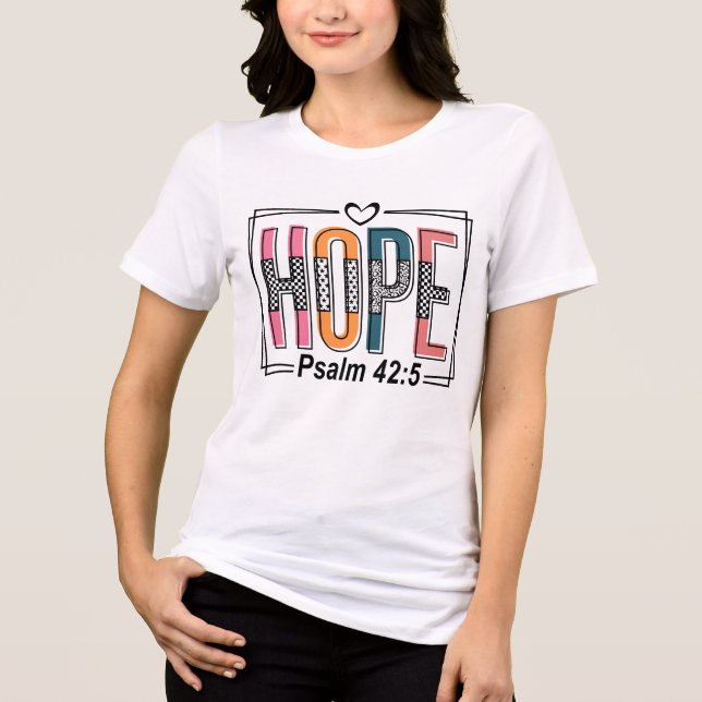 Inspirational Hope Bible Verse Tri-Blend Shirt (Front)