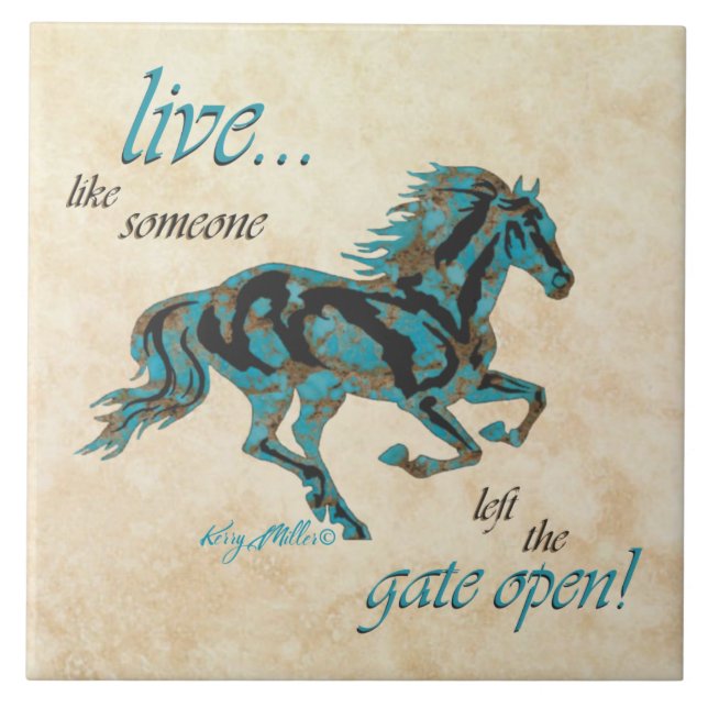 Inspirational Horse Ceramic Tile (Front)
