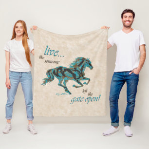Inspirational Horse Fleece Blanket