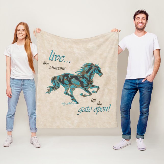 Inspirational Horse Fleece Blanket (In Situ)